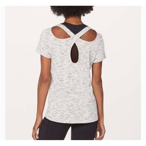 Lululemon‎ Extra Mile Short Sleeve Top Tiger Space Dye